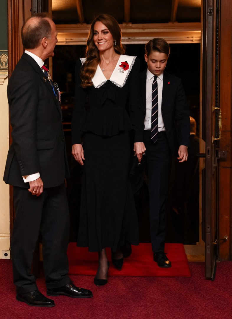 Catherine, Princess of Wales, and Prince George arrive at the Royal Albert Hall for the Royal British Legion Festival of Remembrance on November 8, 2025, in London, England. | Source: Getty Images
