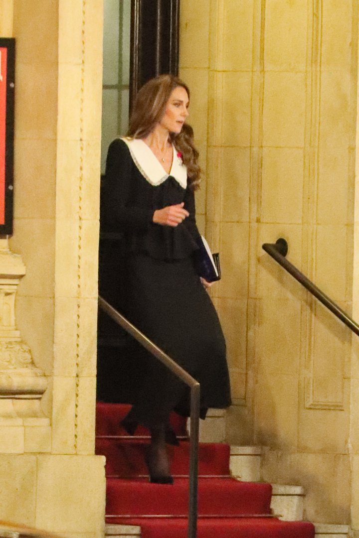 Catherine, Princess of Wales, is seen leaving the Royal British Legion Festival of Remembrance on November 8, 2025, in London, England. | Source: Getty Images