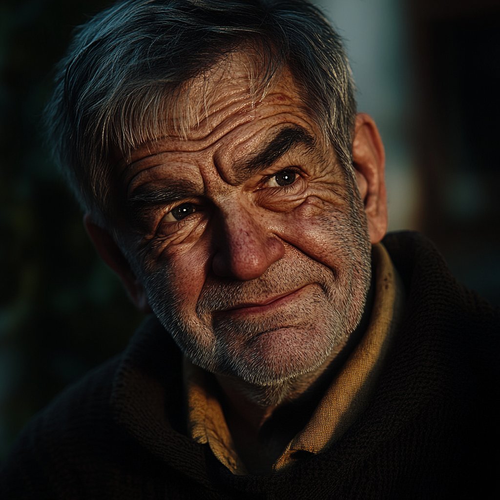 A senior man smiling | Source: Midjourney