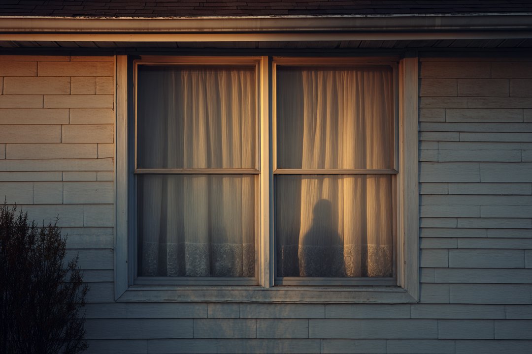 A silhouette in a window | Source: Midjourney
