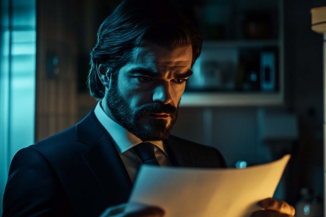 A man reading a note | Source: Midjourney