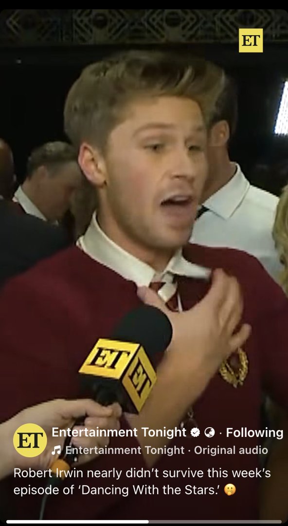 Robert Irwin recounting his terrifying experience, posted on November 5, 2025. | Source: Facebook/EntertainmentTonight