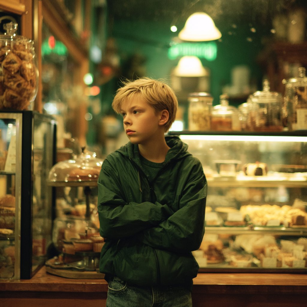 A boy standing in a bakery | Source: Midjourney