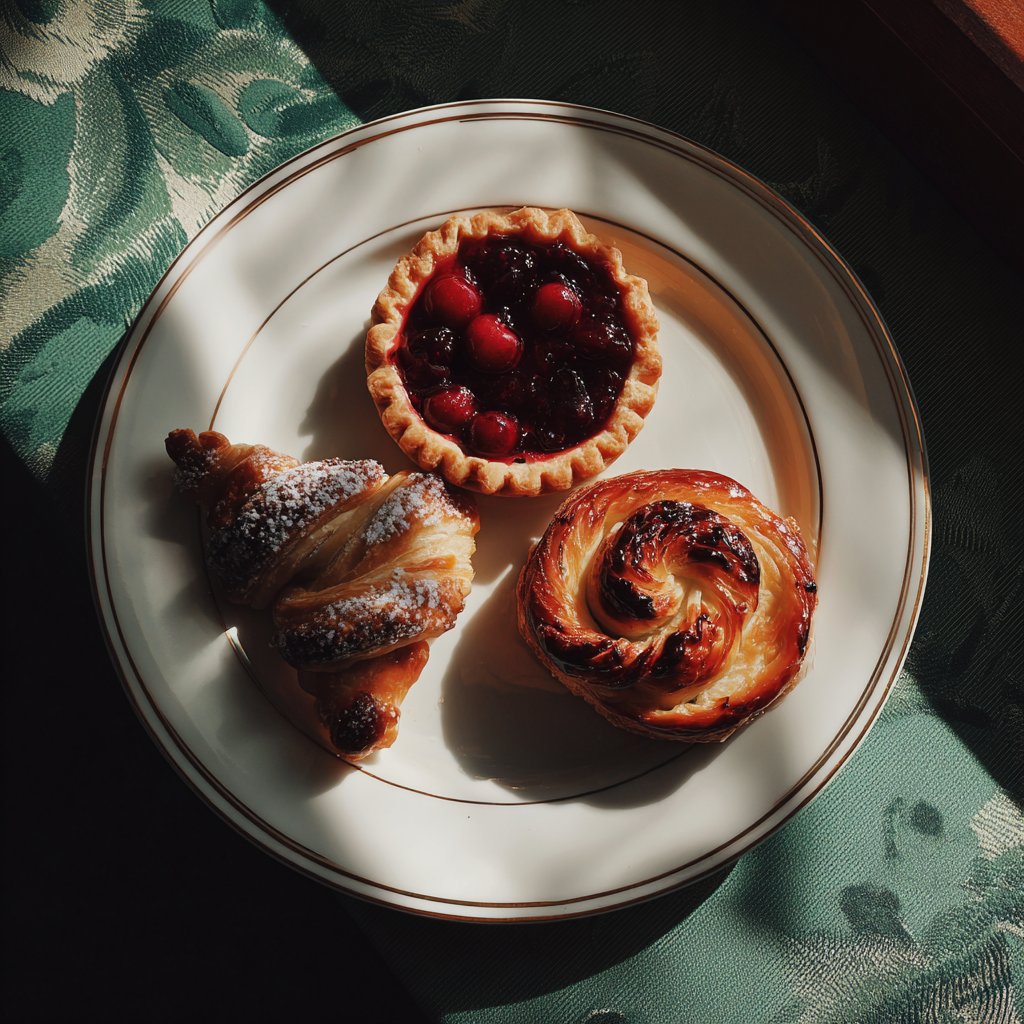 Pastries on a plate | Source: Midjourney