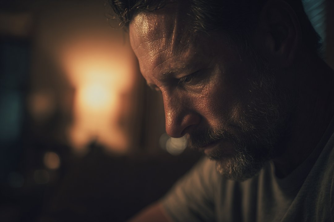 A man sitting in a living room | Source: Midjourney