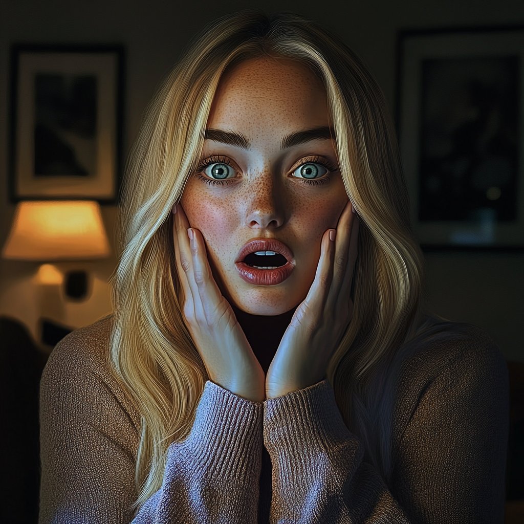 A shaken woman | Source: Midjourney