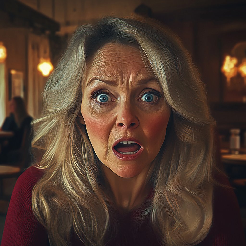 A startled woman | Source: Midjourney