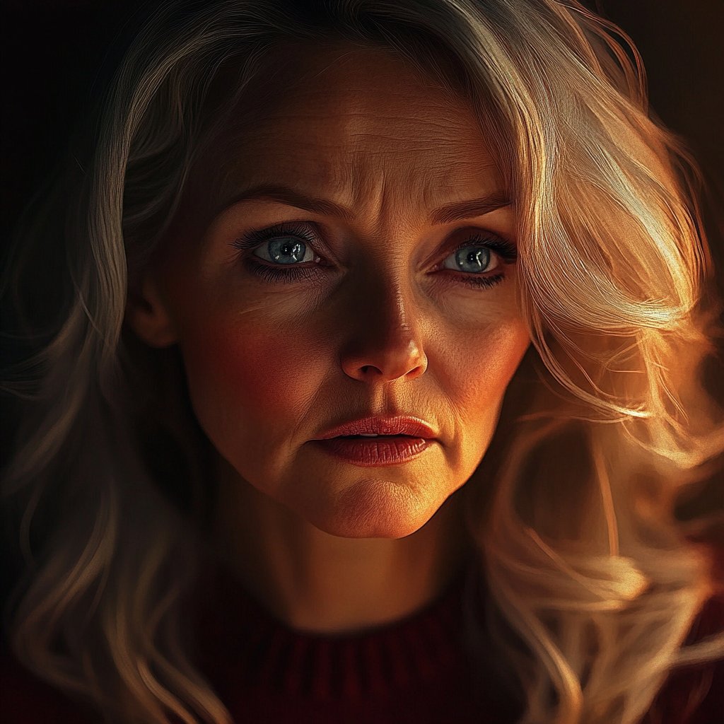 An emotional woman staring | Source: Midjourney