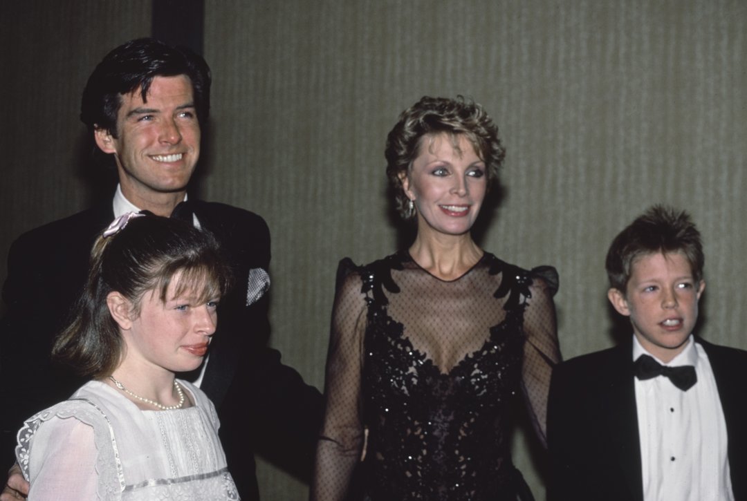 Charlotte, Pierce and Christopher Brosnan with Cassandra Harris at the Opening Night performance of 