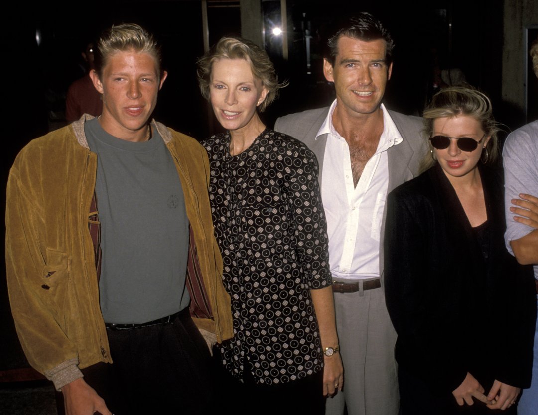 Christopher, Pierce and Charlotte Brosnan with Cassandra Harris at the 