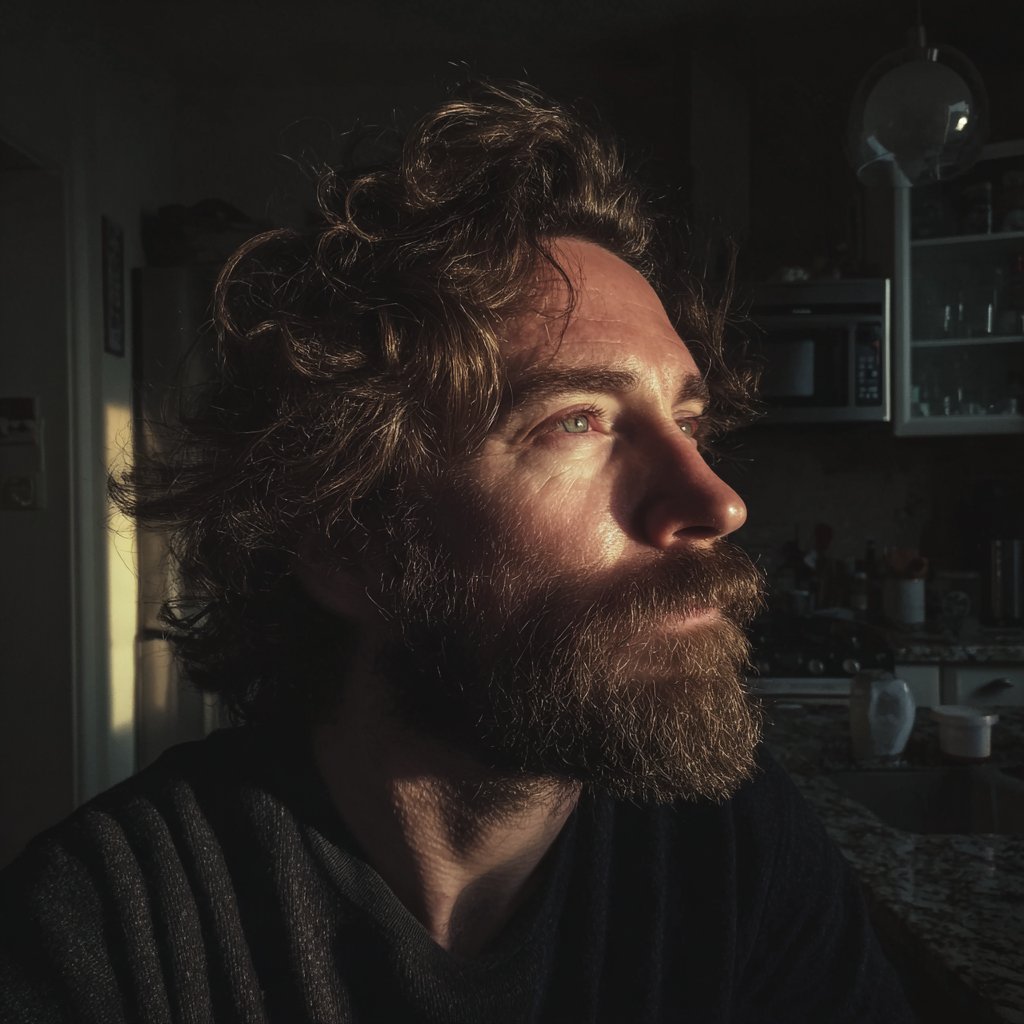 A pensive man with a beard | Source: Midjourney