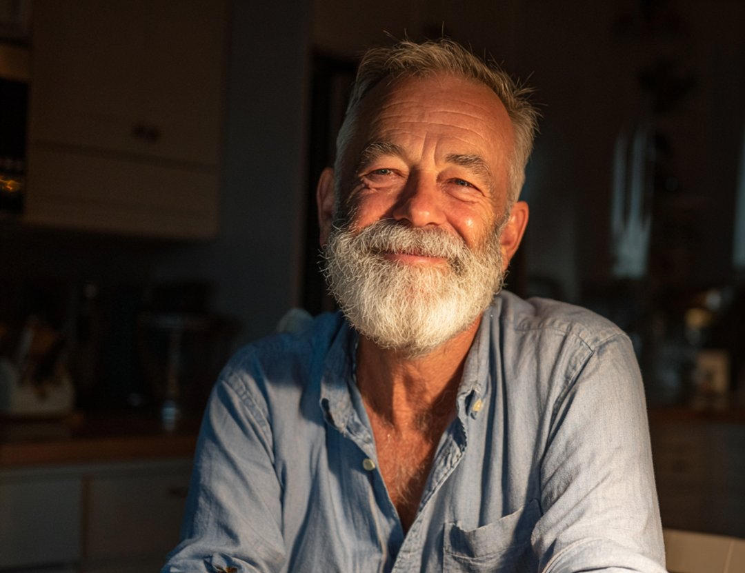A close-up of a smiling older man | Source: Midjourney
