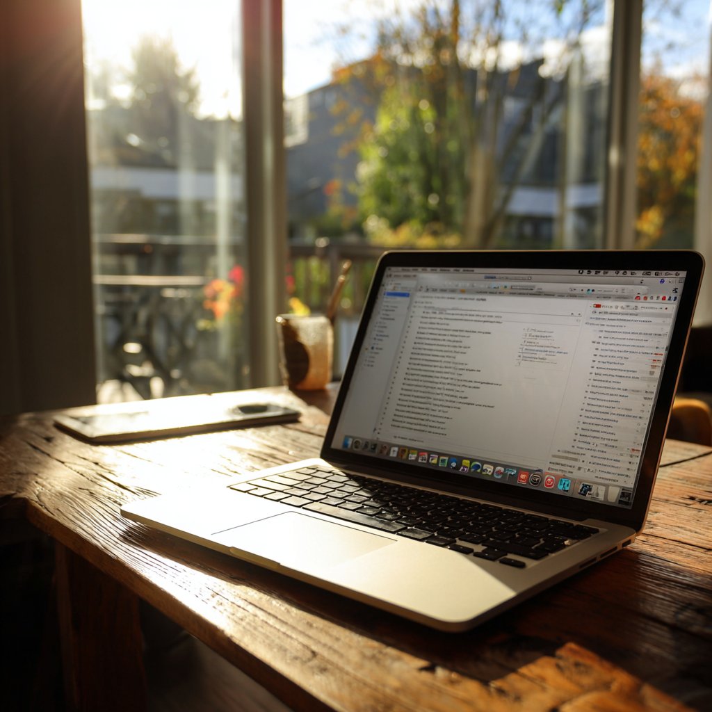 An open laptop on a table | Source: Midjourney