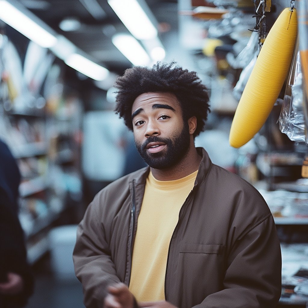 A smiling woman with a present | Source: Midjourney