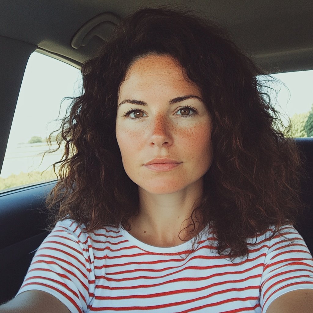 A woman driving a car | Source: Midjourney