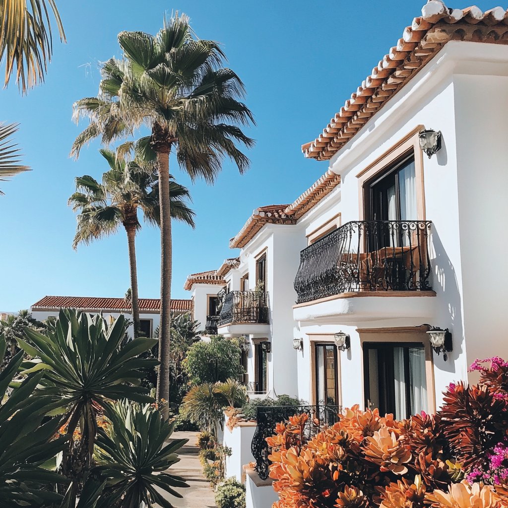 The exterior of a beautiful resort | Source: Midjourney