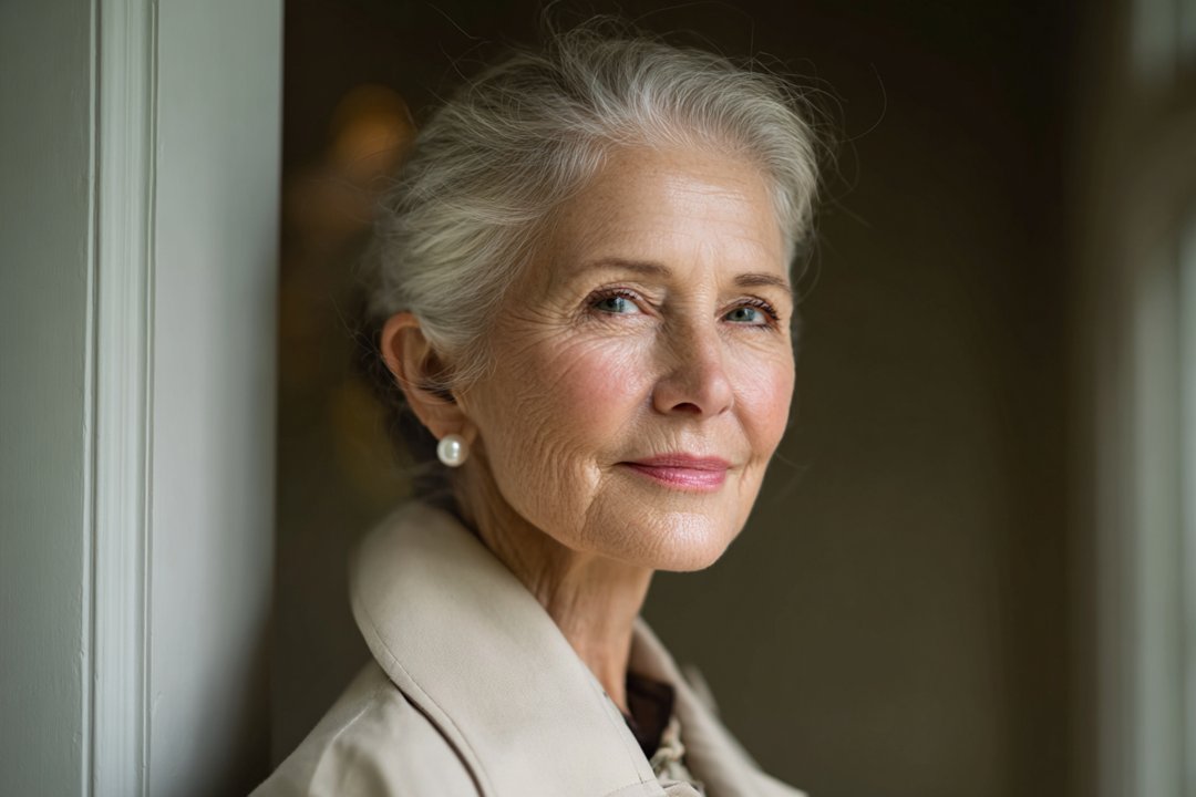 An older woman smiling | Source: Midjourney