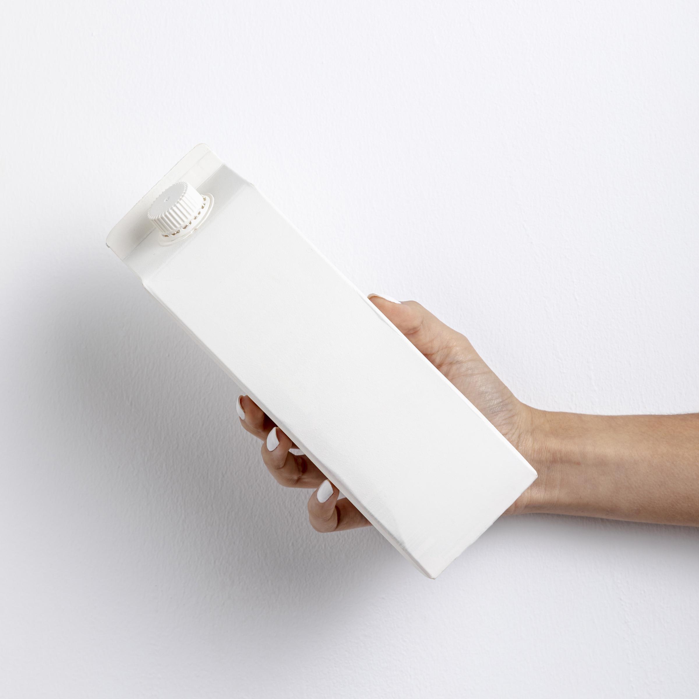 A woman's hand holding a carton of milk | Source: Freepik