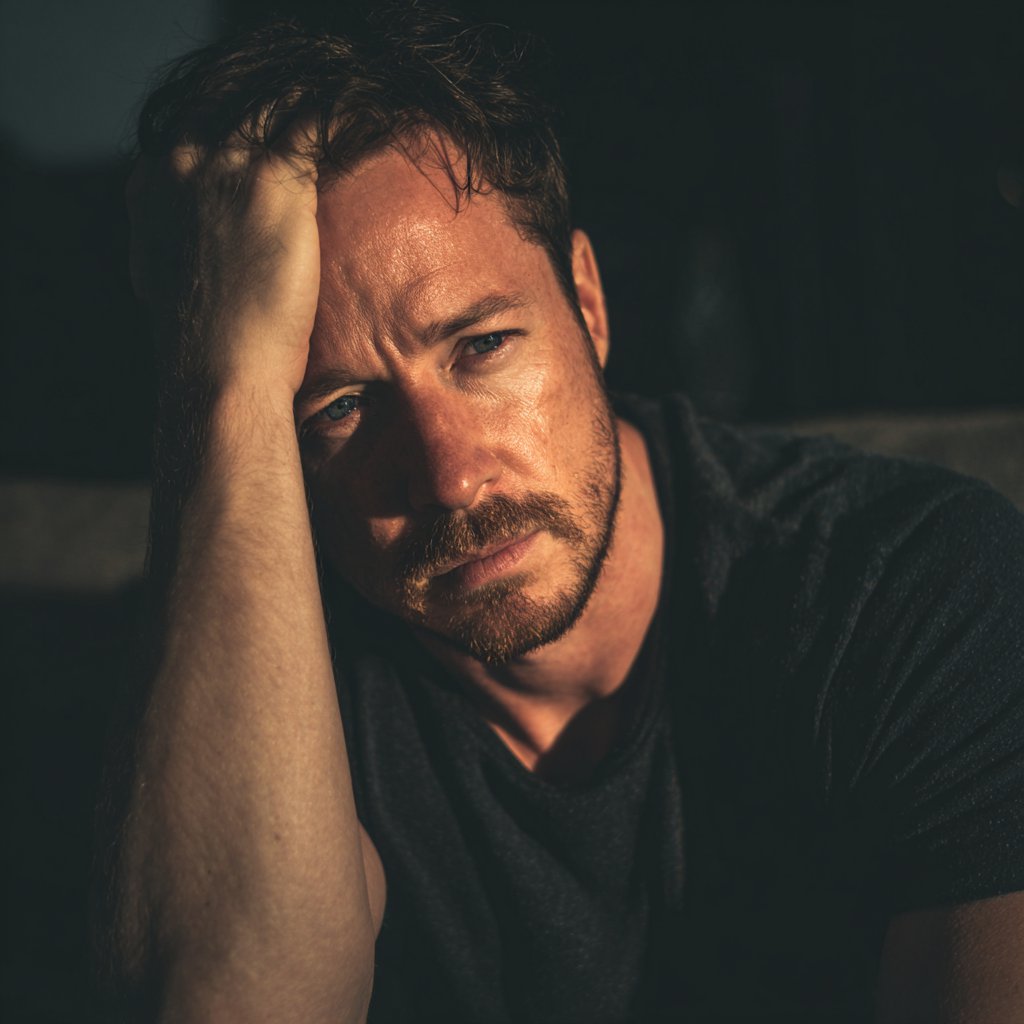 A close-up of an emotional man | Source: Midjourney