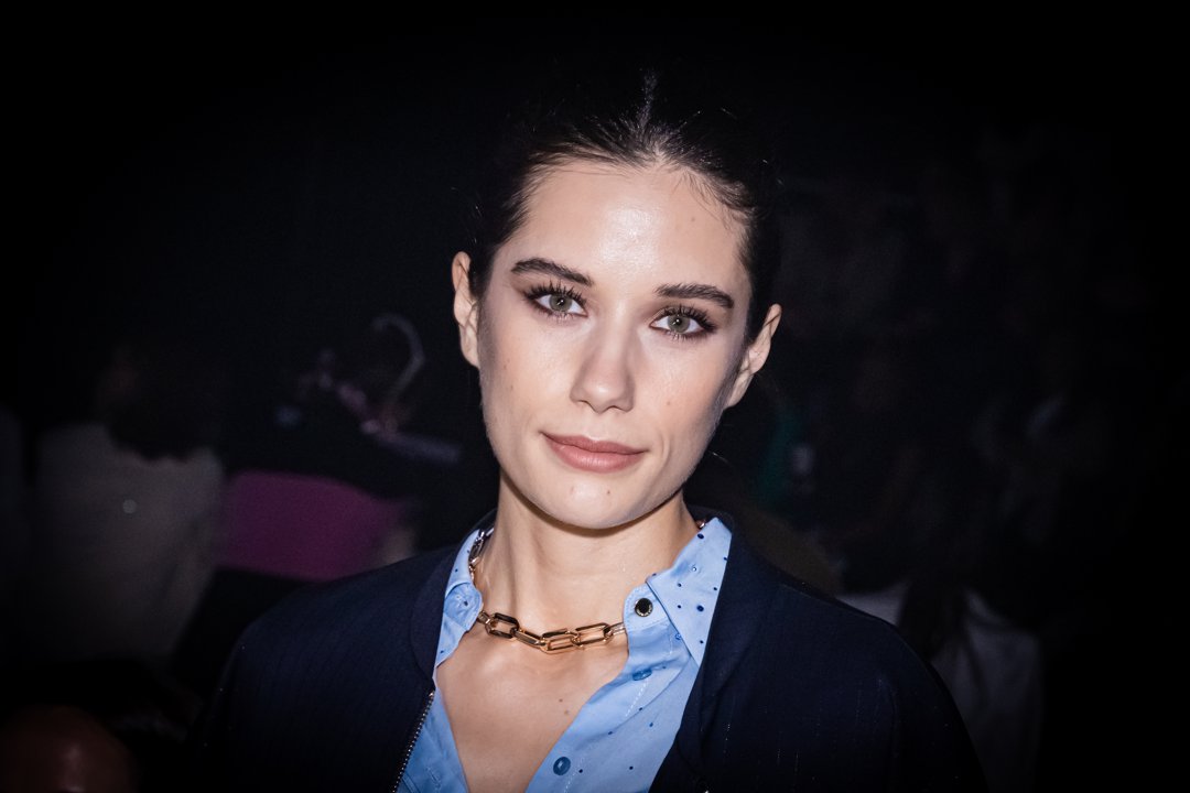 Ella Travolta attends Maite fashion show during Mercedes Benz Fashion Week Madrid at Ifema in Spain on February 22, 2025. | Source: Getty Images