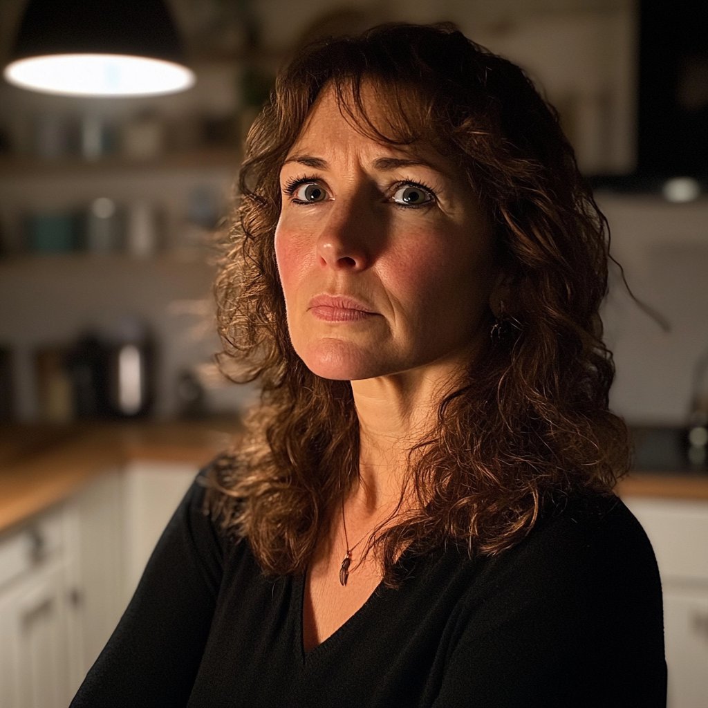 A woman standing in a kitchen | Source: Midjourney