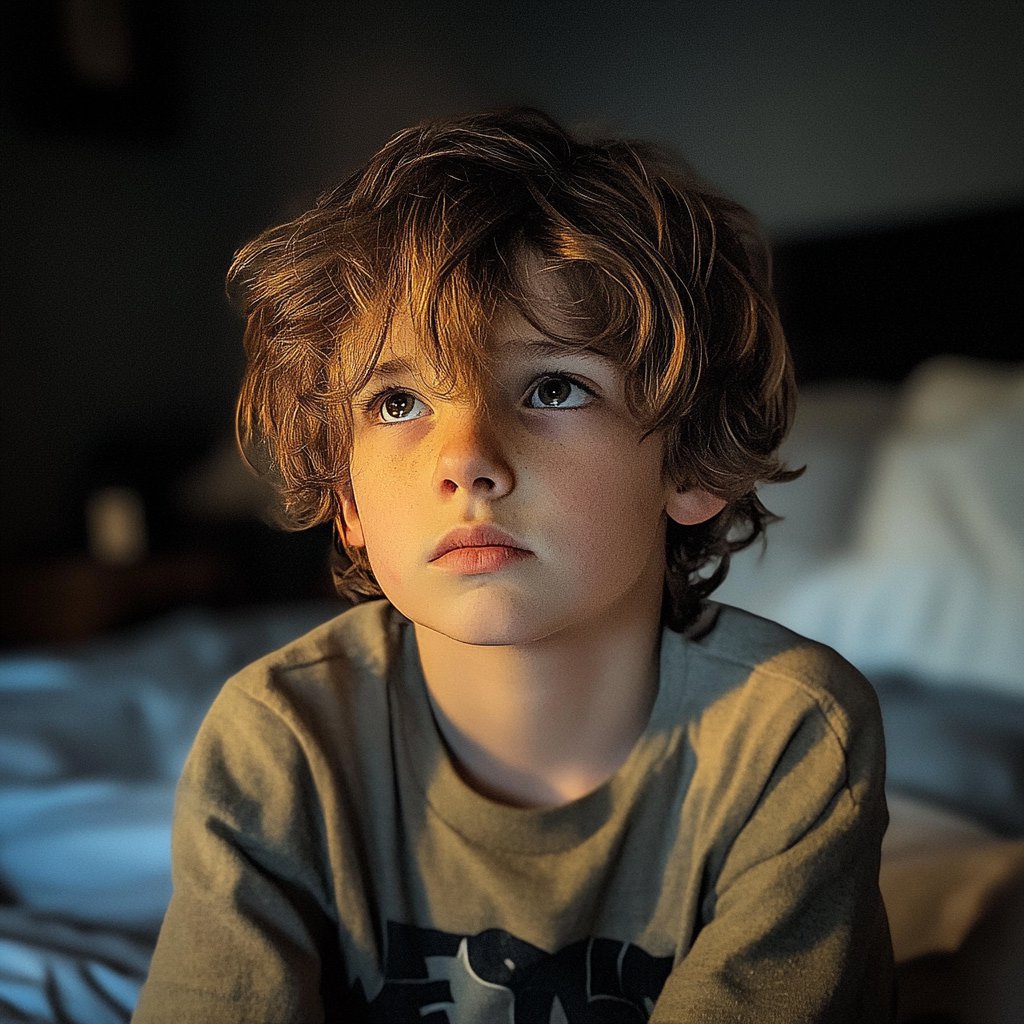 An upset little boy | Source: Midjourney