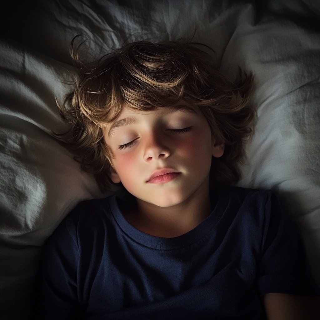 A little boy sleeping in his bed | Source: Midjourney
