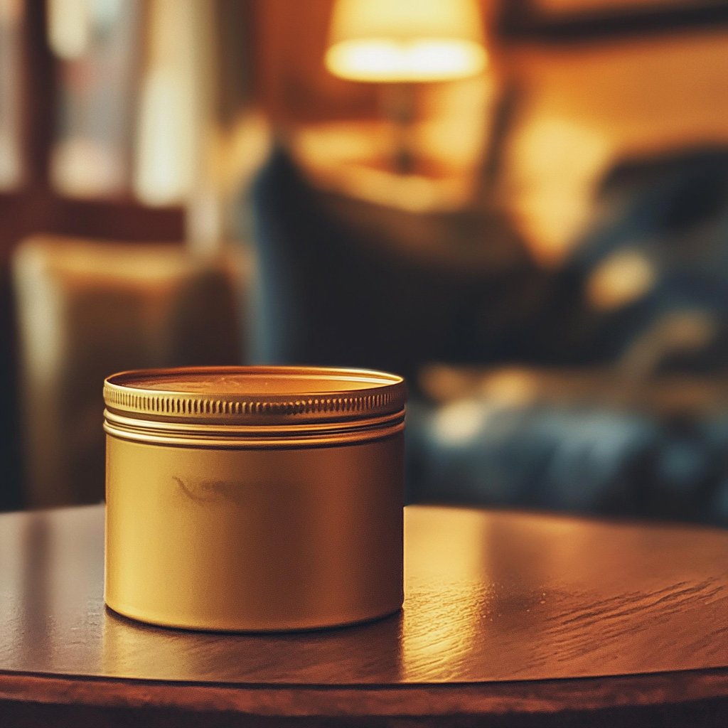 A container of gold paint | Source: Midjourney