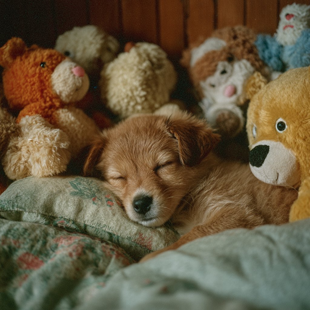 A puppy sleeping | Source: Midjourney