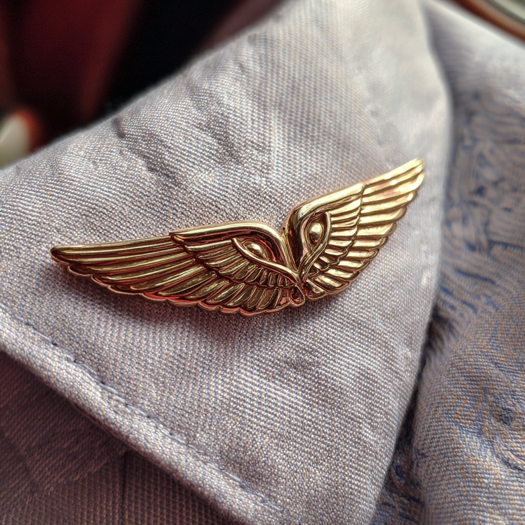 A close-up of a gold pair of wings | Source: Midjourney