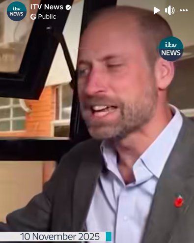 Prince William during his interview with Luciano Huck in Brazil, posted on November 10, 2025. | Source: Facebook/ITV News