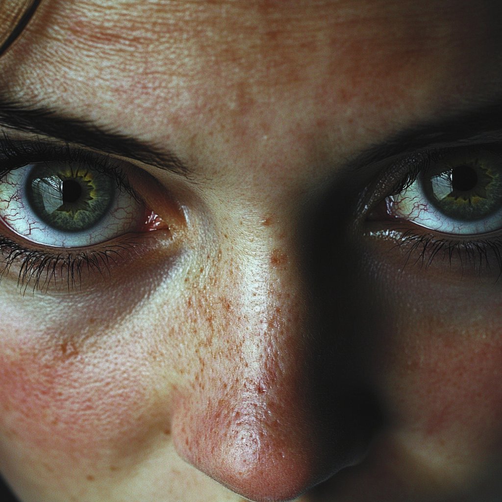 A woman looking straight ahead | Source: Midjourney