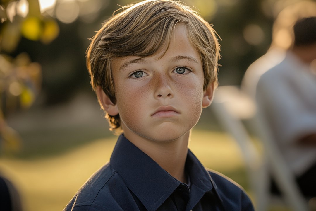 A boy at his father's wedding | Source: Midjourney