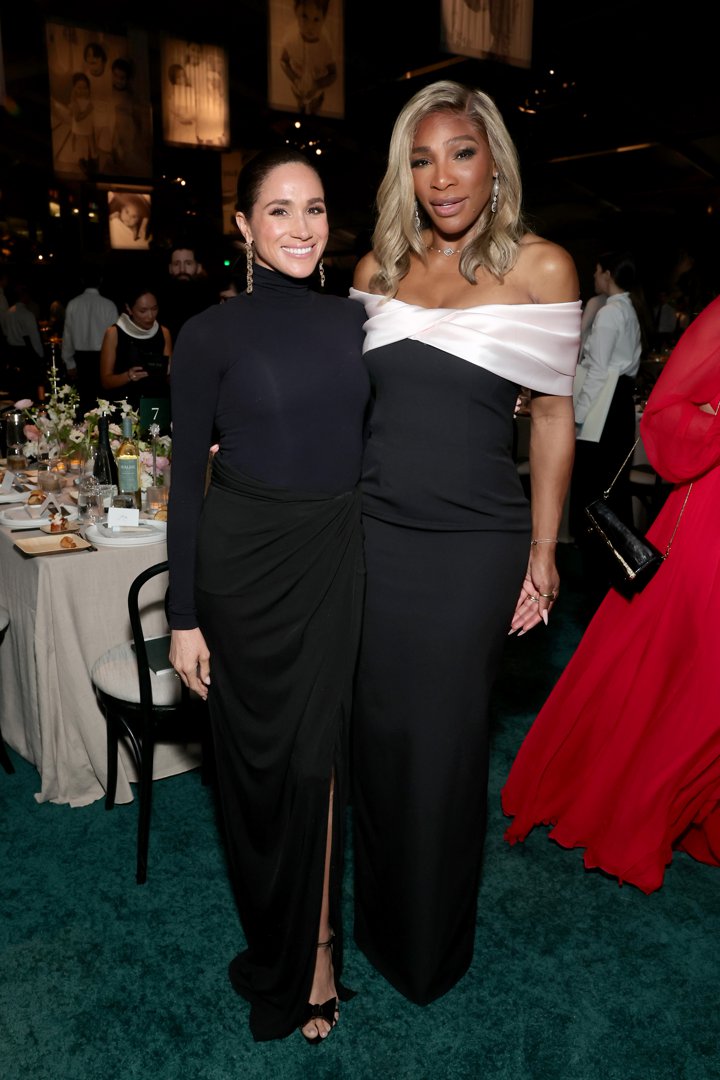 Meghan, Duchess of Sussex and Serena Williams attend the Baby2Baby Gala Presented By Paul Mitchell at Pacific Design Center on November 8, 2025 in West Hollywood, California | Source: Getty Images