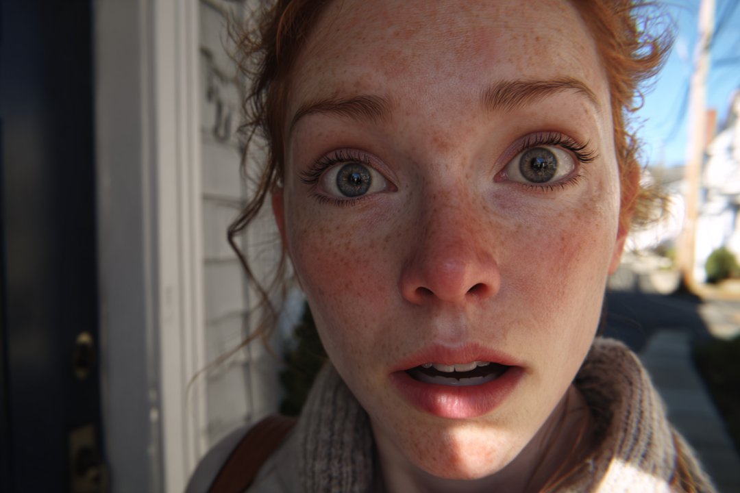 A woman looking straight ahead | Source: Midjourney