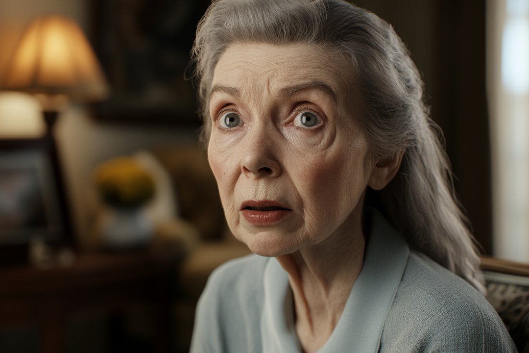 A worried older woman | Source: Midjourney