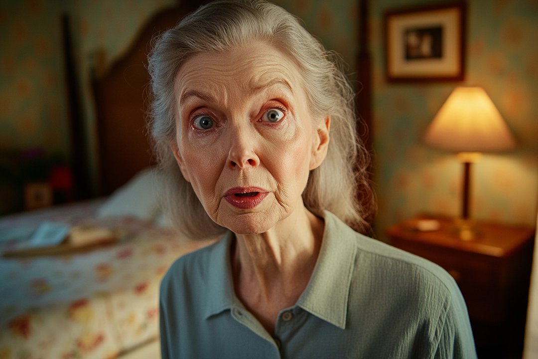 An older woman looking straight ahead | Source: Midjourney