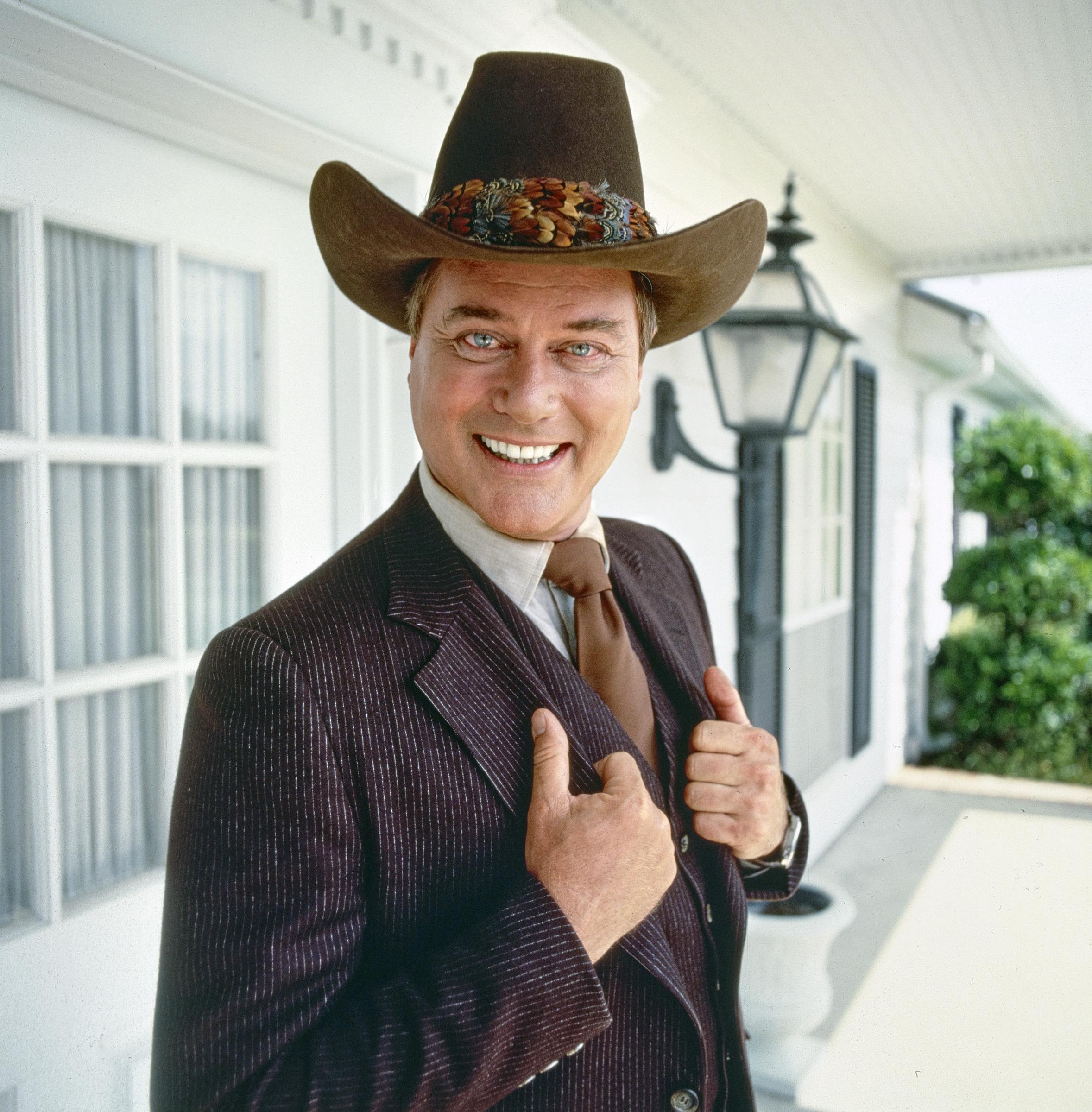 Larry Hagman photographed as J.R. Ewing for 