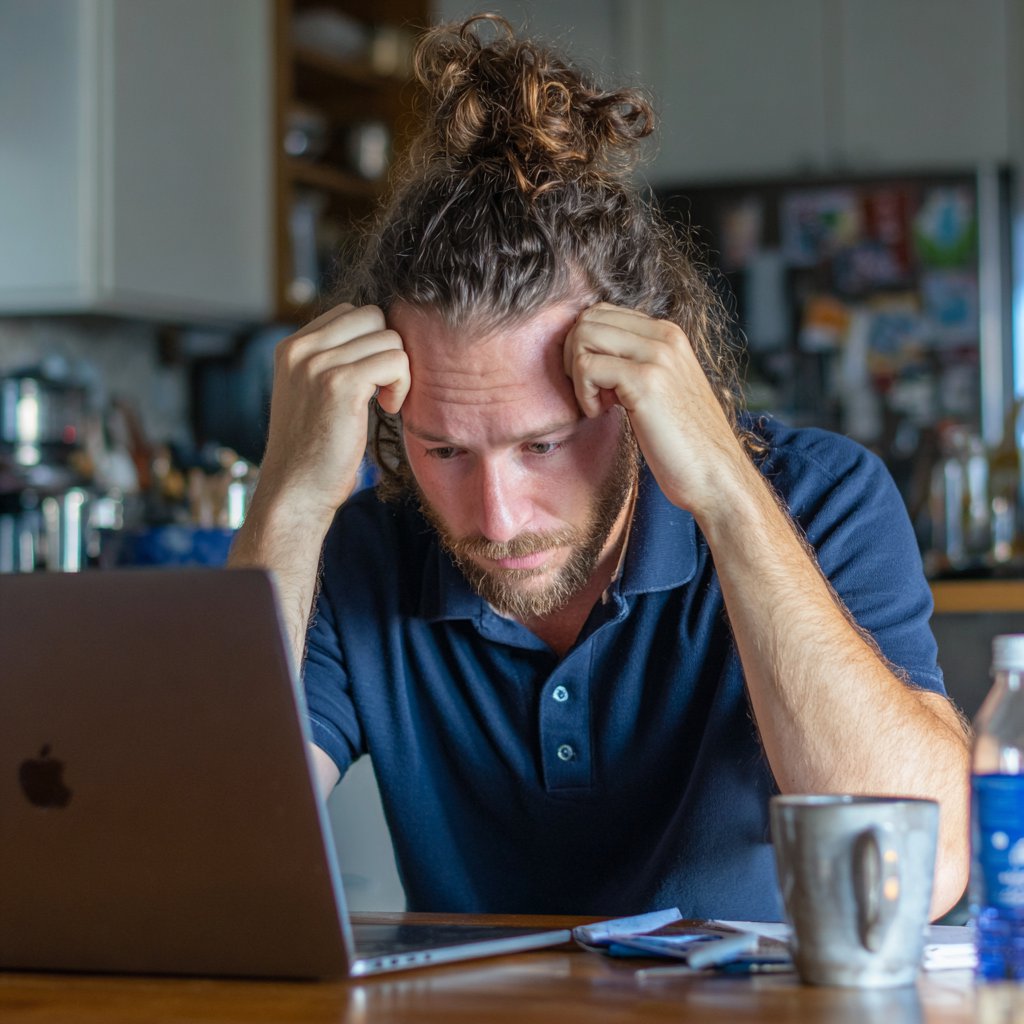 An upset man with his hands on his head | Source: Midjourney