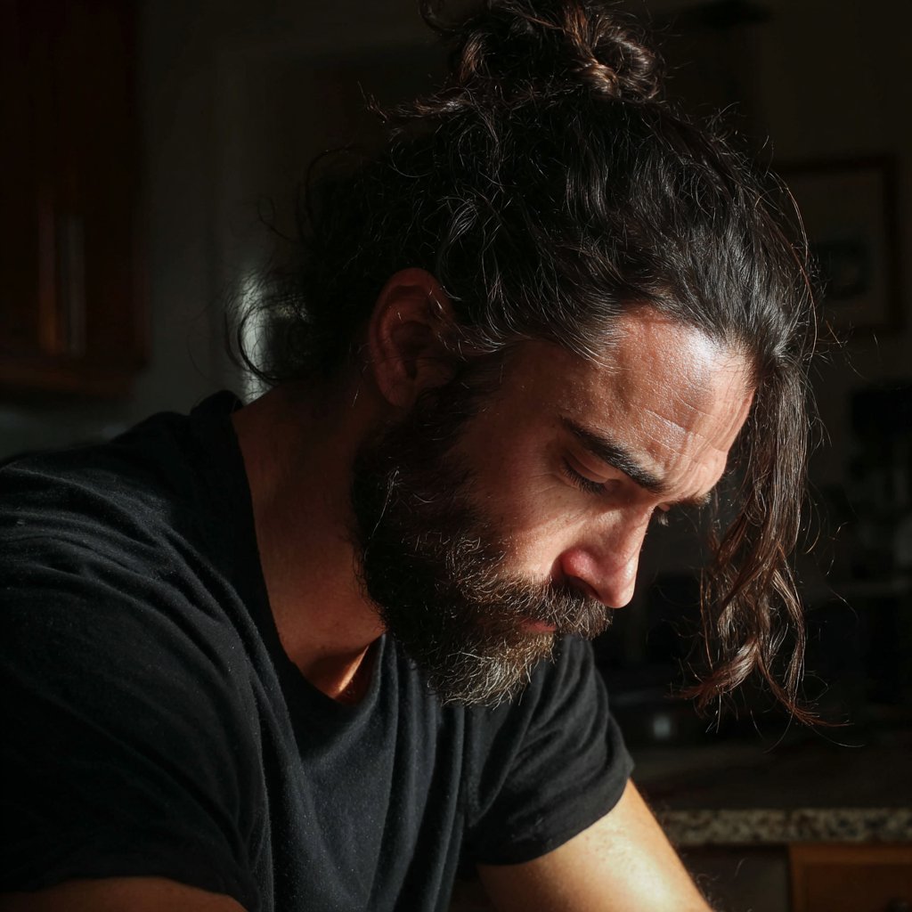 A close-up of an emotional man | Source: Midjourney