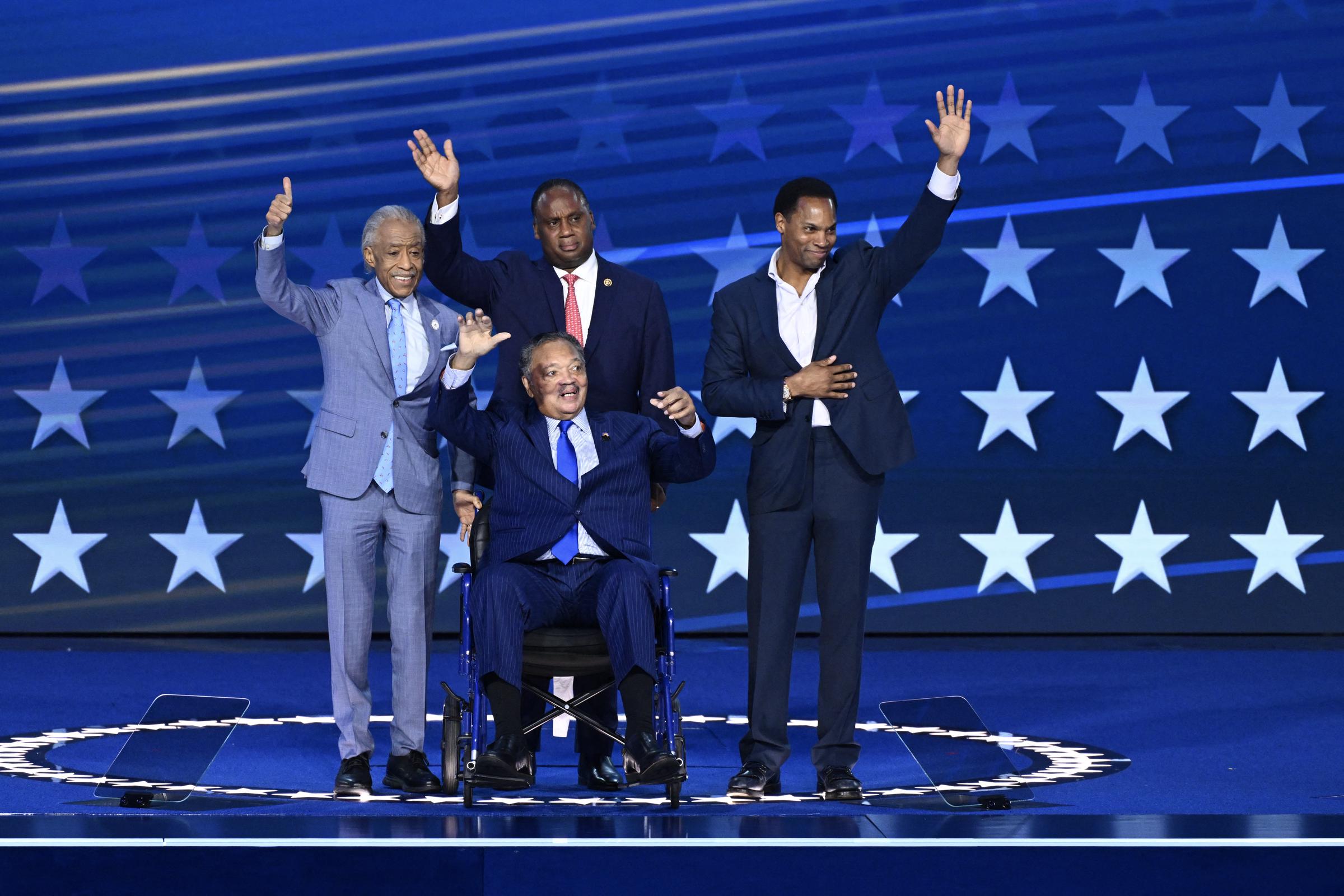 Jesse Jackson is honored onstage during the Democratic National Convention (DNC) on August 19, 2024 | Source: Getty Images