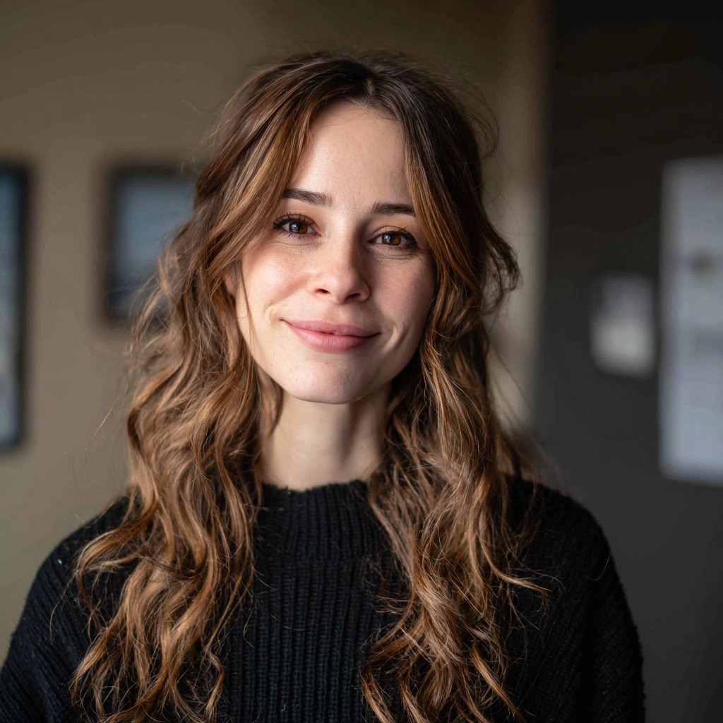 A smiling woman standing in an office | Source: Midjourney