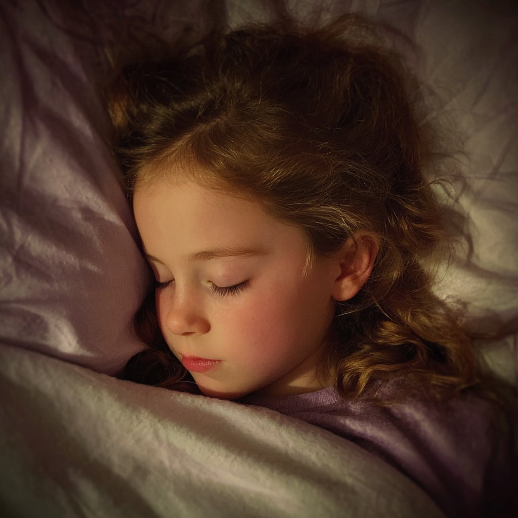 A sleeping little girl | Source: Midjourney
