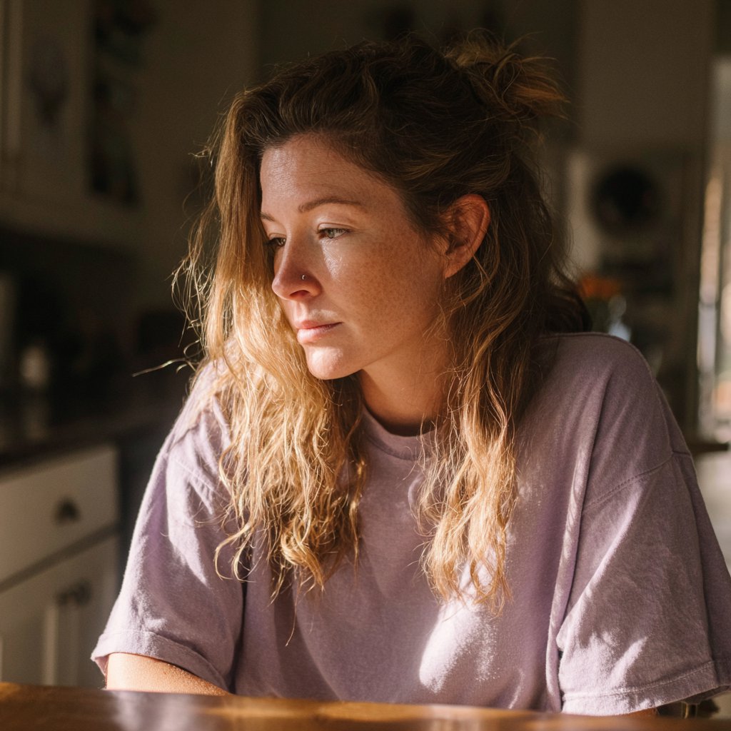 A pensive woman | Source: Midjourney