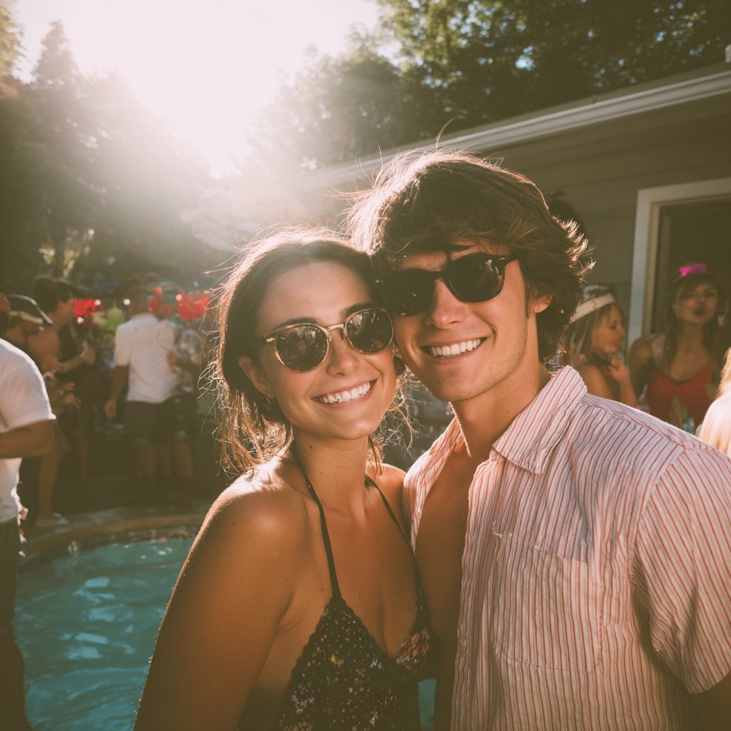 People at a pool party | Source: Midjourney