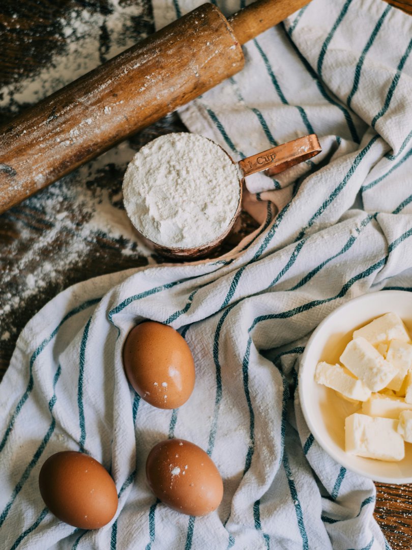 Baking ingredients on a counter | Source: Unsplash