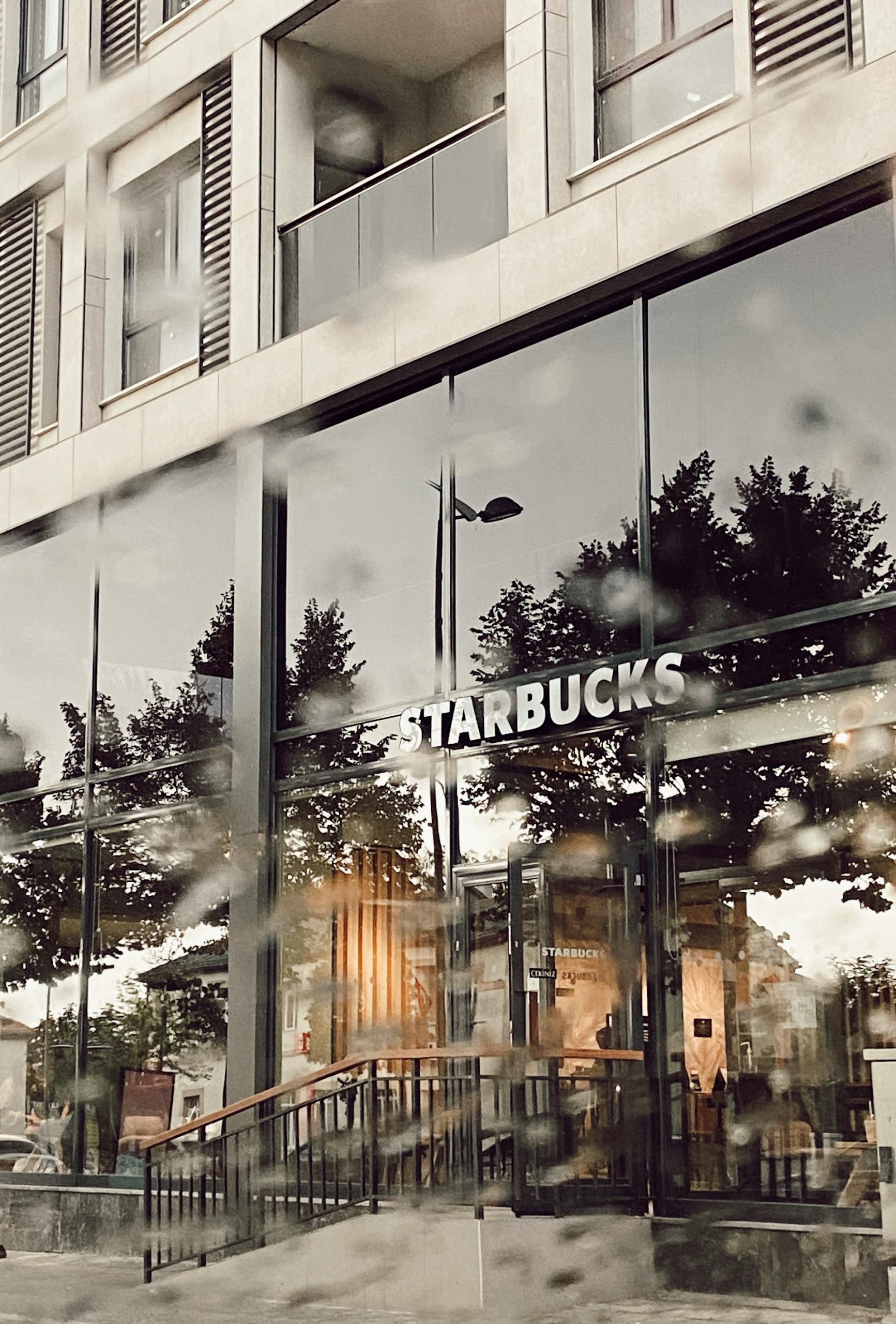 A café with trees reflected in the windows | Source: Pexels