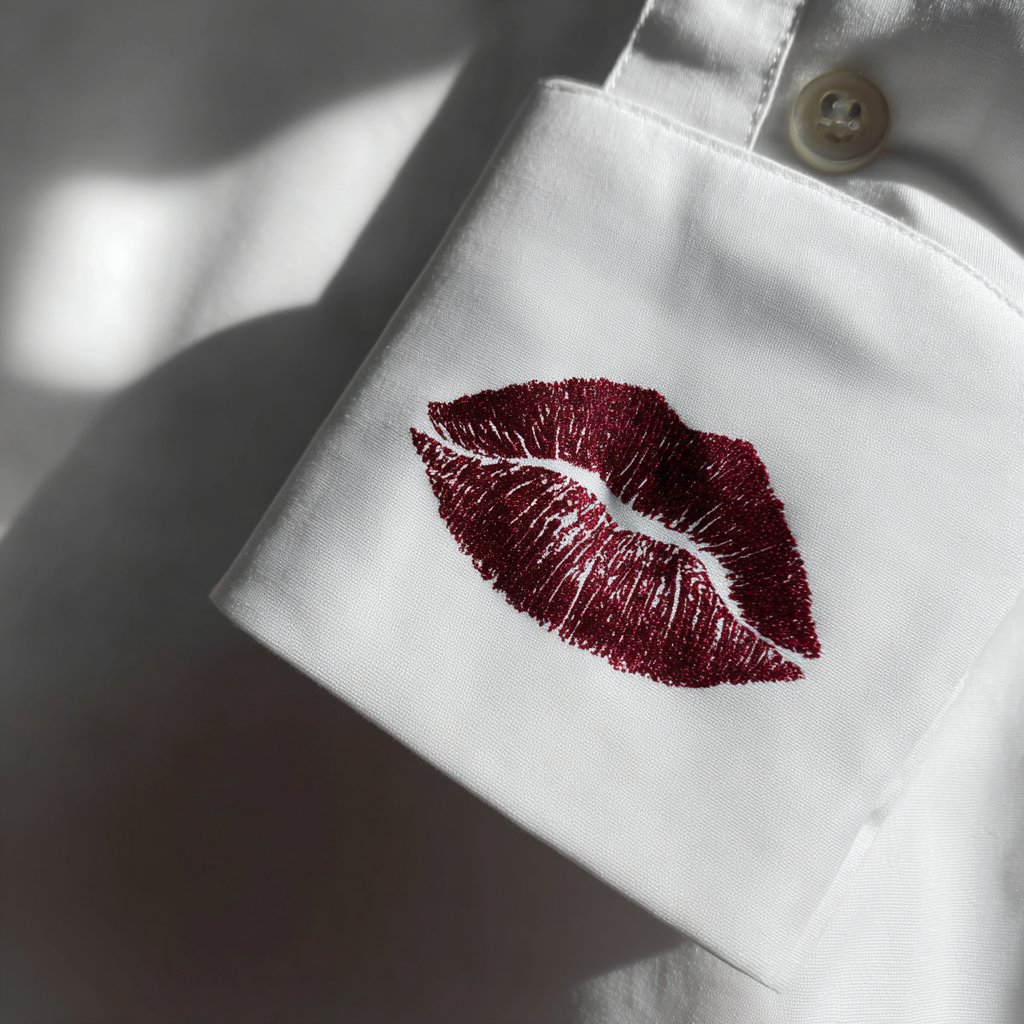 A lipstick stain on a white formal shirt | Source: Midjourney