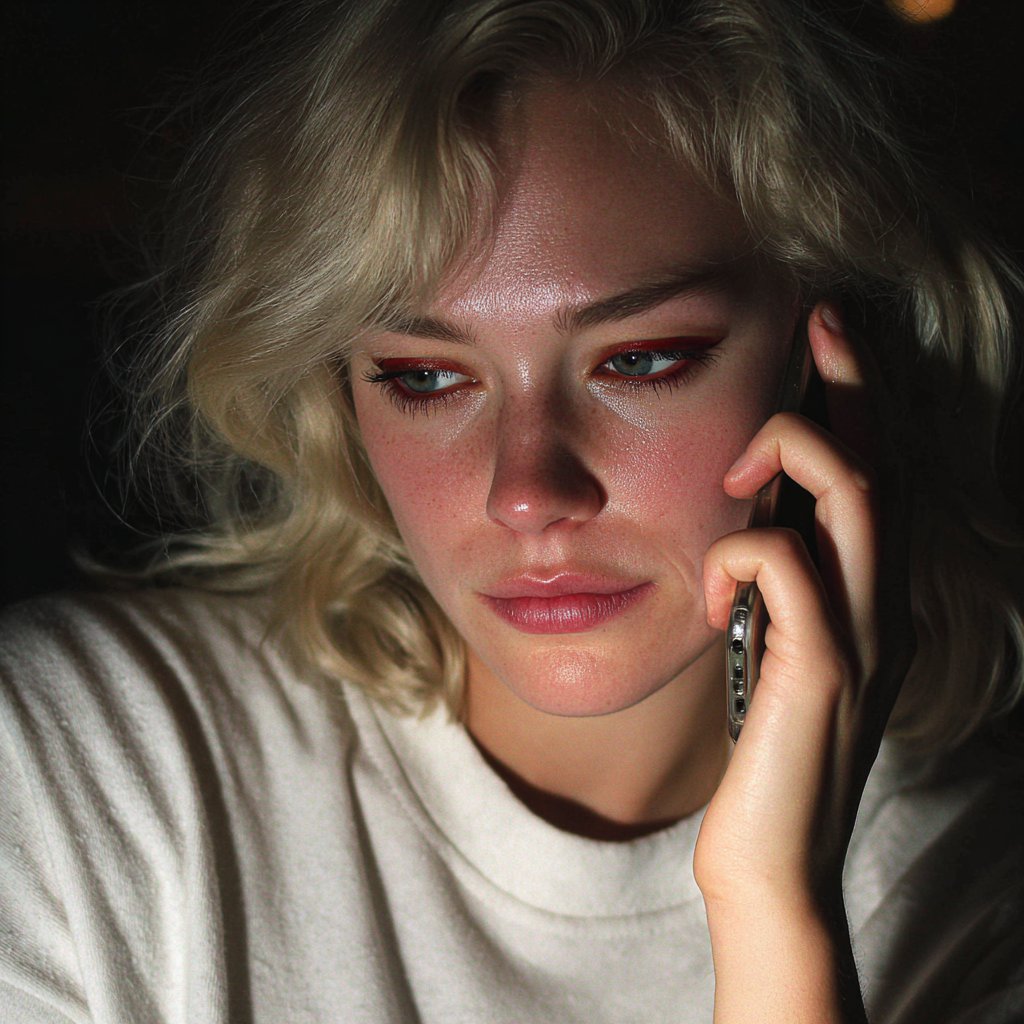 A woman talking on the phone | Source: Midjourney