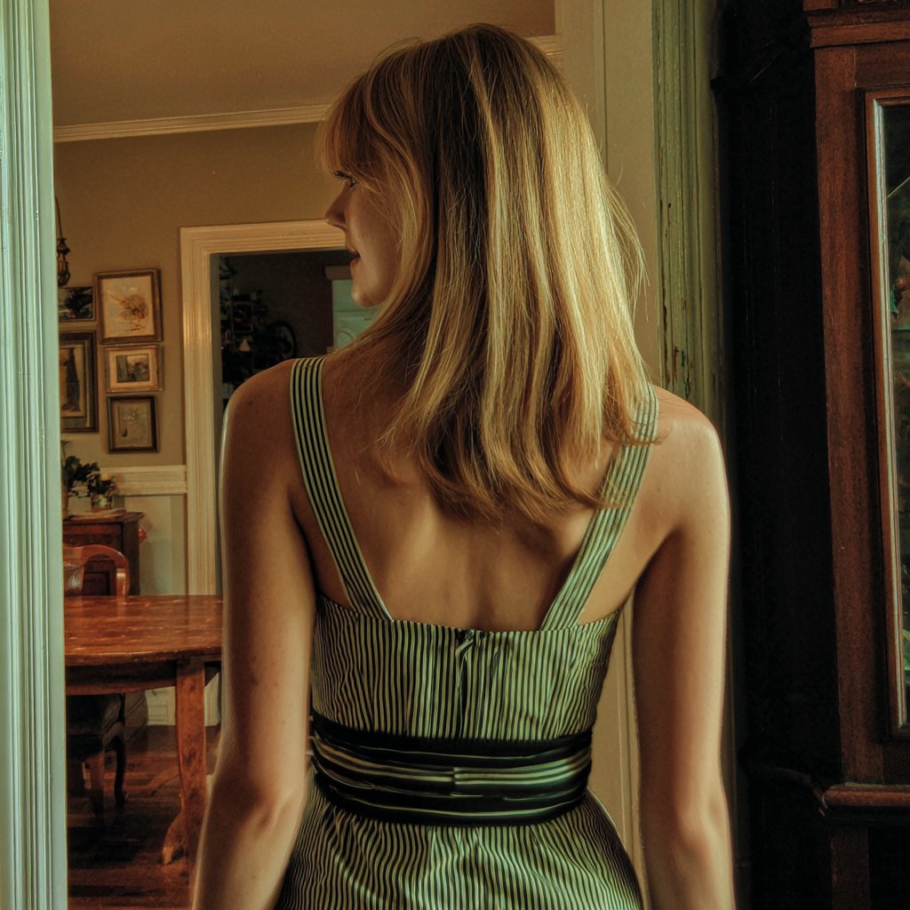 A woman walking away | Source: Midjourney